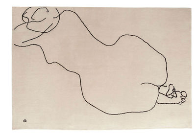 Arredamento - Tappeti  - Tappeto Collection Chillida - Figura Humana - 1948 - 200 x 293 cm di Nanimarquina - Figura Humana - Beige & nero - Lana