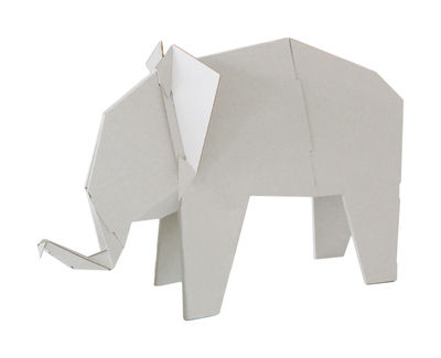 Interni - Per bambini - Figurina My Zoo Eléphant - /Elefante - Piccolo modello di Magis - Bianco - Cartone