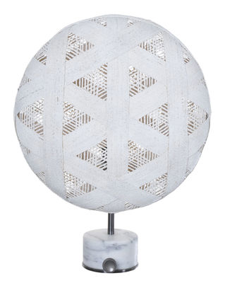 Forestier - Lampe de table Chanpen en Tissu, Métal - Couleur Blanc - 200 x 42.73 x 46 cm - Designer 