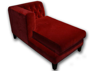 Méridienne Rouge Tissu Design Confort