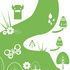 Sticker Flora and Fauna 1 Green di Domestic