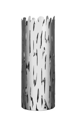 Decoration - Vases - Barkvase Vase by Alessi - Glossy steel - Glass, Stainless steel