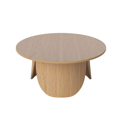 Arredamento - Tavolini  - Tavolino Peyote Large - / Ø 80 x H 35 cm di Bolia - Large / Rovere - Compensato di legno di quercia FSC