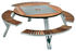 Tavolo rotondo Gargantua - Set tavolo e panchina regolabile in altezza di Extremis