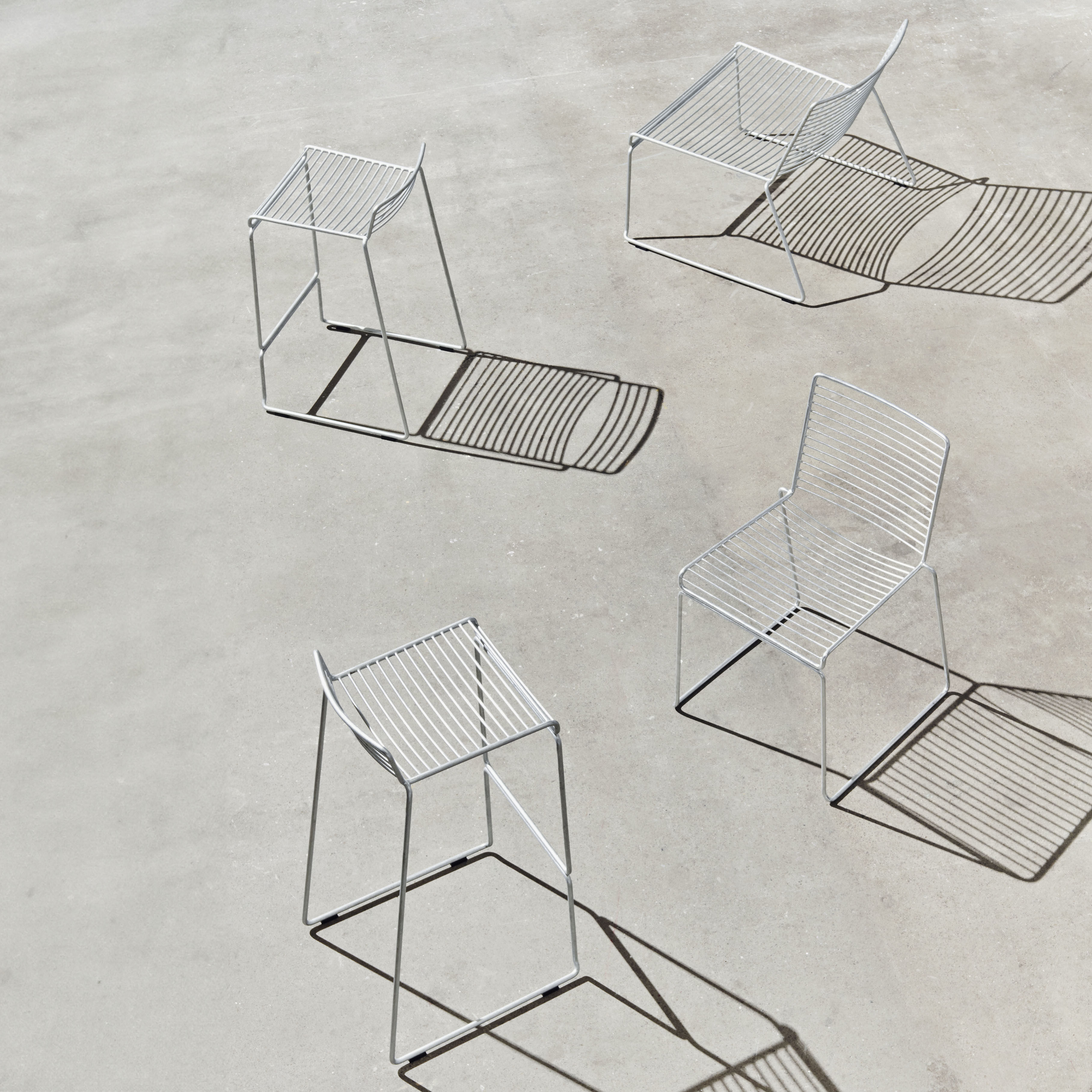 Hay Hee Bar stool galvanized steel Made In Design UK