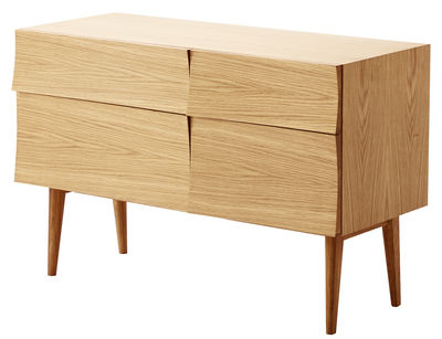 Mobilier - Commodes, buffets & armoires - Buffet Reflect Small / L 105 cm - 2 portes - Muuto - Chêne - Chêne