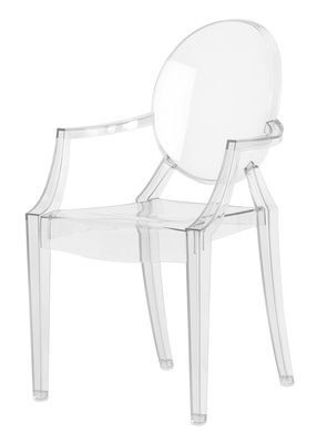 Furniture - Kids Furniture - Lou Lou Ghost Children armchair by Kartell - Cristal - Polycarbonate