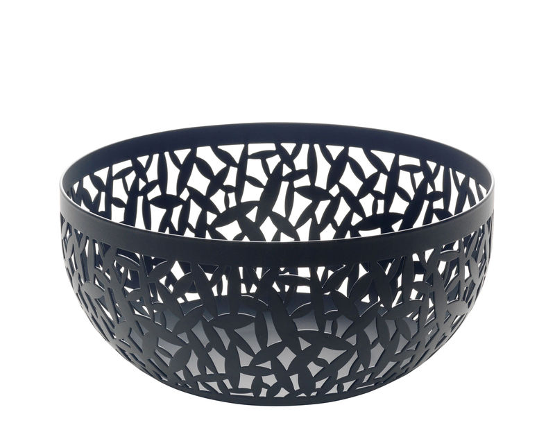 Tableware - Fruit Bowls & Centrepieces - Cactus! Basket metal black Ø 21 cm - Alessi - Ø 21 cm - Black - Stainless steel epoxy coloration resin