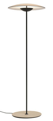 Lighting - Floor lamps - Ginger P Floor lamp by Marset - Oak / Black leg - Lacquered metal, Plywood