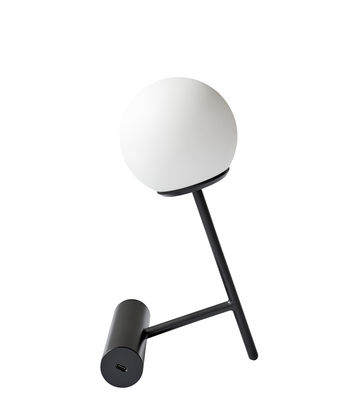 Menu - Lampe sans fil rechargeable Phare en Métal, Polycarbonate - Couleur Noir - 13.5 x 27.85 x 23 