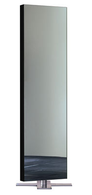 Mobilier - Miroirs - Miroir sur pied Giano / à poser au sol - L 50 x H 180 cm - Glas Italia - Laqué noir - Métal satiné, Verre