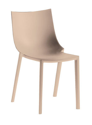 Furniture - Chairs - Bo Stacking chair - Plastic by Driade - Powdered beige - Polypropylene