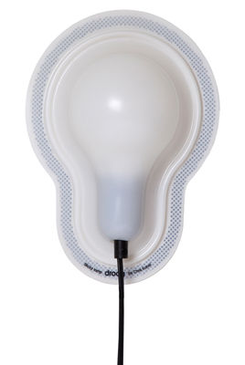 Illuminazione - Lampade da parete - Applique Sticky Lamps - adesiva di DROOG DESIGN - POP CORN - Bianco / Cavo nero - PVC