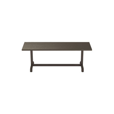 Furniture - Benches - Unify Bench - / L 125 cm - Oak by Petite Friture - Grey brown - Lacquered steel, MDF veneer oak