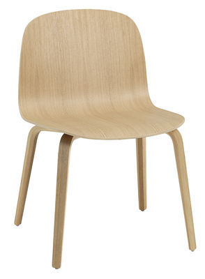 Mobilier - Chaises, fauteuils de salle à manger - Chaise Visu Large / Bois - Muuto - Chêne naturel - Chêne massif