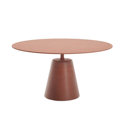 Outdoor - Garden Tables - Rock OUTDOOR Round table - / Ø 140 cm - Concrete by MDF Italia - Terracotta - Concrete, Steel