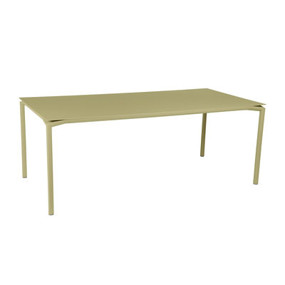 Fermob - Table rectangulaire Calvi en Métal, Aluminium peint - Couleur Vert - 132.19 x 132.19 x 73.5