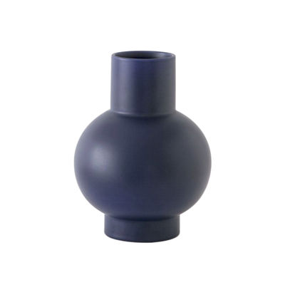 Decoration - Vases - Strøm Large Vase - / H 24 cm - Handmade ceramic by raawii - Blue - Ceramic