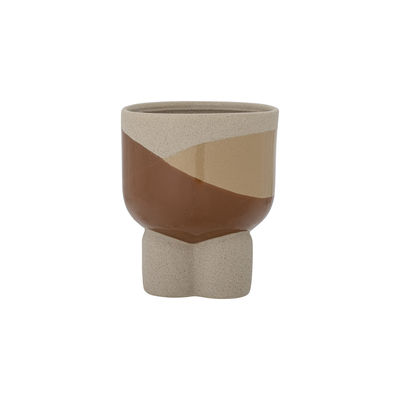 vaso per fiori iness - / ceramica -  14 x h 17 cm di bloomingville - marrone - ceramica