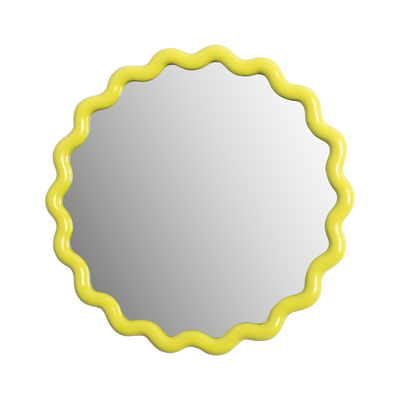 Decoration - Mirrors - Zigzag Wall mirror - / Ø 35 cm - Polyresin by & klevering - Ø 35 cm / Yellow - Glass, Polyresin