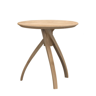 Furniture - Coffee Tables - Twist Large End table - / Solid oak - Ø 51 cm by Ethnicraft - Ø 51 cm / Oak - Solid oak