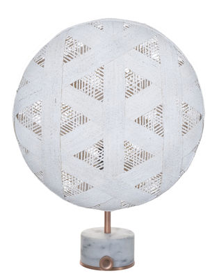 Forestier - Lampe de table Chanpen en Tissu, Métal - Couleur Blanc - 200 x 42.73 x 46 cm - Designer 
