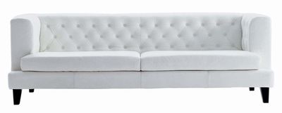 Furniture - Sofas - Hall Straight sofa - 3 seats - Leather version by Driade - White - Leather, Wood