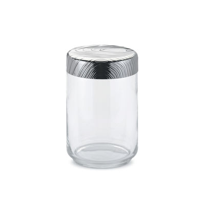 Tableware - Storage jars and boxes - Veneer Airtight jar - / 100 cl by Alessi - 100 cl / Steel & transparent - Glass, Stainless steel