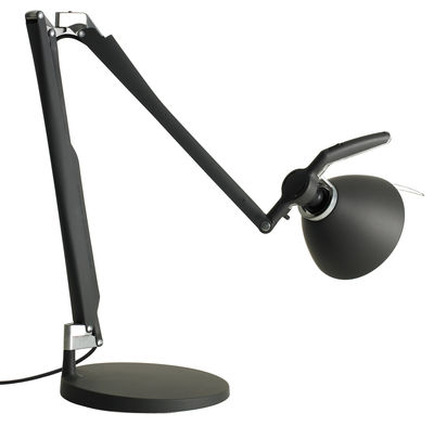 Luminaire - Lampes de table - Lampe de table Fortebraccio interrupteur - Luceplan - Noir - Acier verni
