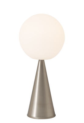 Lighting - Table Lamps - Bilia Table lamp - / H 43 cm - By Gio Ponti (1932) by Fontana Arte - Nickel - Brushed nickel-plated metal, Satin blown glass