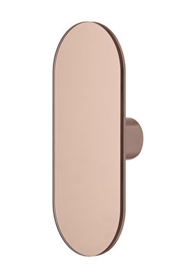 appendiabiti ovali - / specchio - l 7 x h 16 cm di aytm - rosa - metallo/vetro