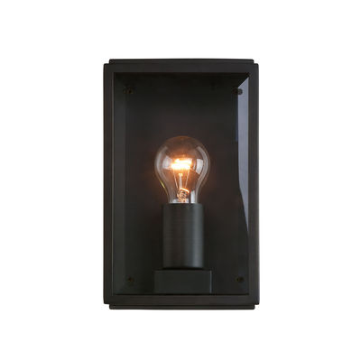 Illuminazione - Lampade da parete - Applique Homefield - / Vetro & Metallo di Astro Lighting - Nero e trasparente - Acciaio inossidabile, Vetro