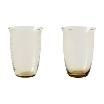 Image of Bicchiere Collect SC61 - / Set di 2 - Vetro soffiato a bocca / H 12 cm - 400 ml di &tradition - Arancione - Vetro