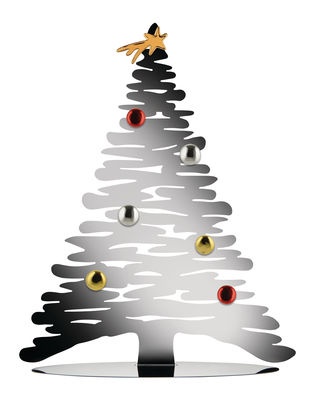 Dossiers - Buoni affari - Decorazione natalizie Bark Tree - / Pino con calamite colorate - H 45 cm di Alessi - Acciaio - Acciaio, Porcellana