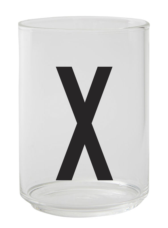 Tableware - Wine Glasses & Glassware - A-Z Glass glass transparent / Borosilicate glass - Letter X - Design Letters - Transparent / Letter X - Borosilicated glass