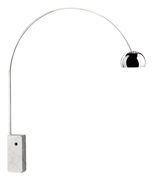 Lampadaire Arco (1962) / H 240 cm - Flos blanc/métal en métal/pierre