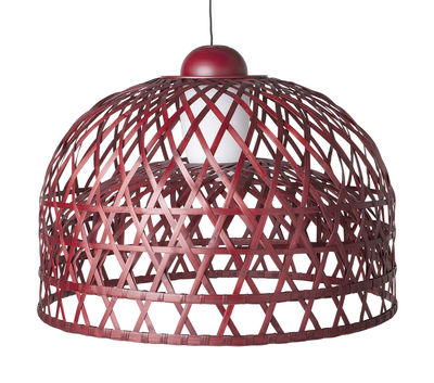 Illuminazione - Lampadari - Sospensione Emperor - Medium di Moooi - Ø 100 cm - Rosso - Alluminio, Midollino