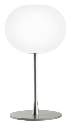 Lighting - Table Lamps - Glo-Ball T1 Table lamp by Flos - White / Steel - Mouth blown glass, Steel