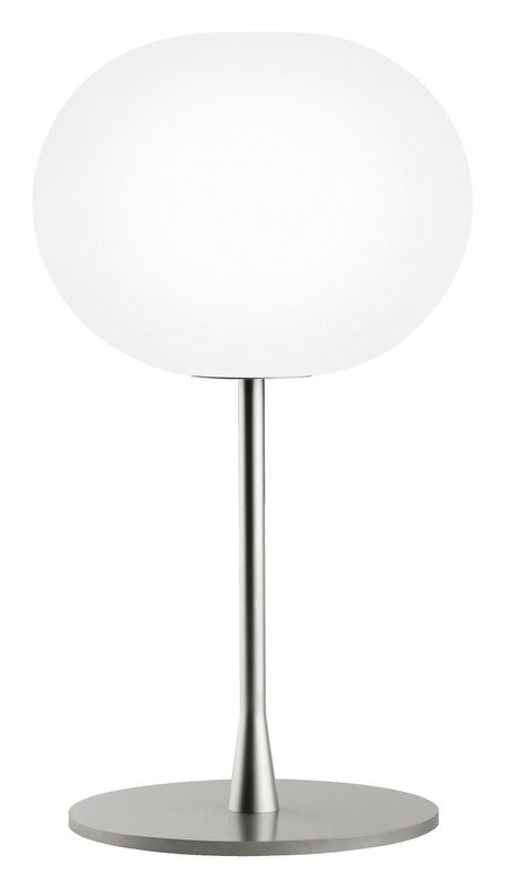 Leuchten - Tischleuchten - Tischleuchte Glo-Ball T1 glas weiß - Flos - Höhe 60 cm - mundgeblasenes Glas, Stahl
