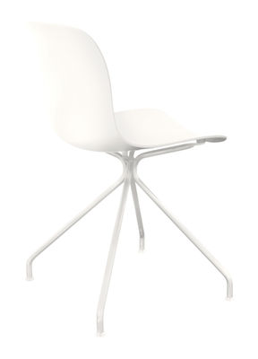 Mobilier - Chaises, fauteuils de salle à manger - Chaise Troy / Plastique & 4 branches métal - Magis - Blanc - Acier verni, Polypropylène