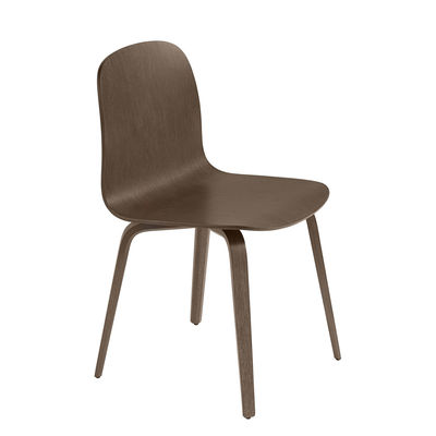 Mobilier - Chaises, fauteuils de salle à manger - Chaise Visu / Pieds bois - Muuto - Bois foncé - Contreplaqué de chêne teinté