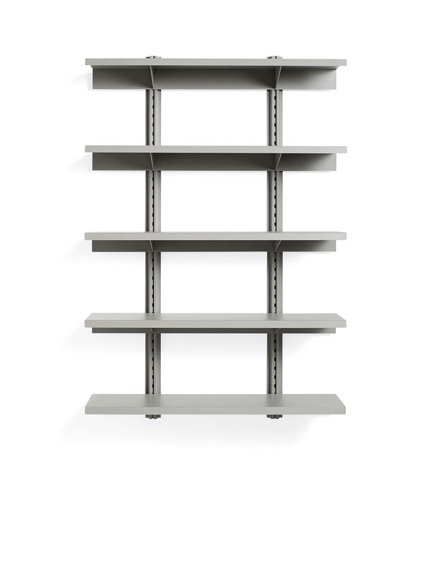 Mobilier - Etagères & bibliothèques - Etagère Standard Issue métal gris / L 120 x H 180 cm - Hay - Gris - Acier laqué époxy