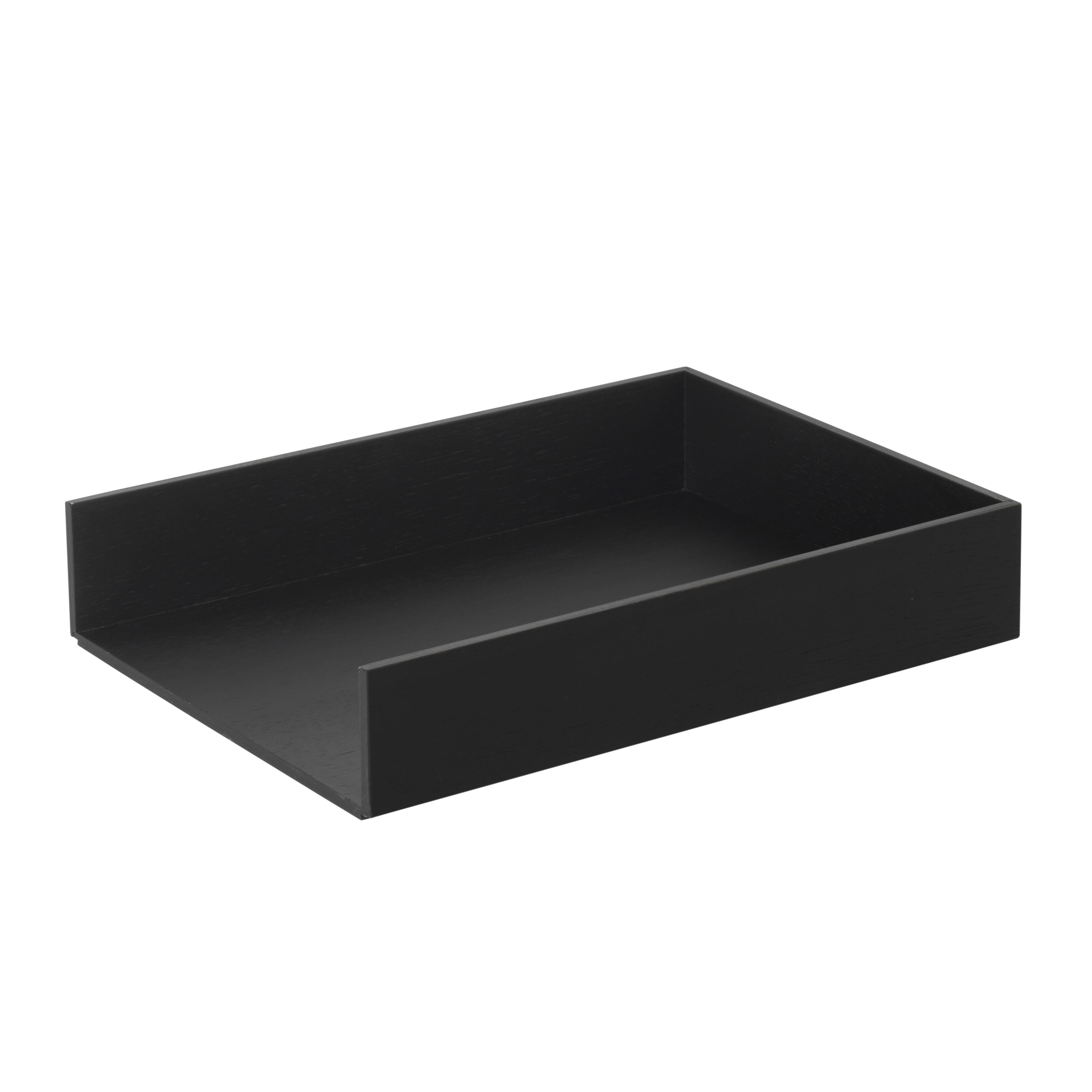 Ferm Living Letter Tray Black Made, Wooden Letter Trays Stackable