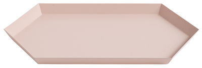 Tavola - Vassoi e piatti da portata - Piano/vassoio Kaleido Medium - / 33,5 x 19,5 cm di Hay - Pesca - Acciaio verniciato
