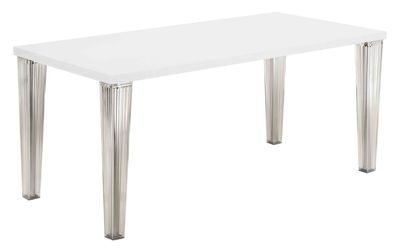 Mobilier - Tables - Table rectangulaire Top Top / Laquée - L 160 cm - Kartell - Blanc - Polycarbonate, Polyester laqué