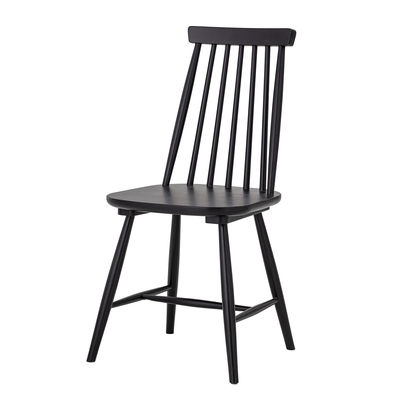 Mobilier - Chaises, fauteuils de salle à manger - Chaise Gilli / Dossier à barreaux - Bloomingville - Noir - Bois d'hévéa