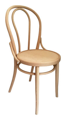 Mobilier - Chaises, fauteuils de salle à manger - Chaise N° 18 / Réédition 1876 - Wiener GTV Design - Bois naturel - Contreplaqué de hêtre, Hêtre massif cintré