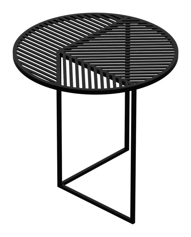 Arredamento - Tavolini  - Tavolino Iso-A metallo nero / Ø 47 x H 44 cm - Petite Friture - Nero - Acciaio termolaccato