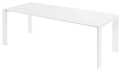 Outdoor - Tavoli  - Tavolo rettangolare Four Outdoor - / L 190 cm di Kartell - L 190 cm / Bianco - Acciaio verniciato