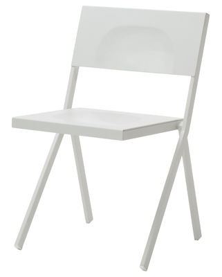 Mobilier - Chaises, fauteuils de salle à manger - Chaise empilable Mia / Métal - Emu - Blanc - Acier, Aluminium